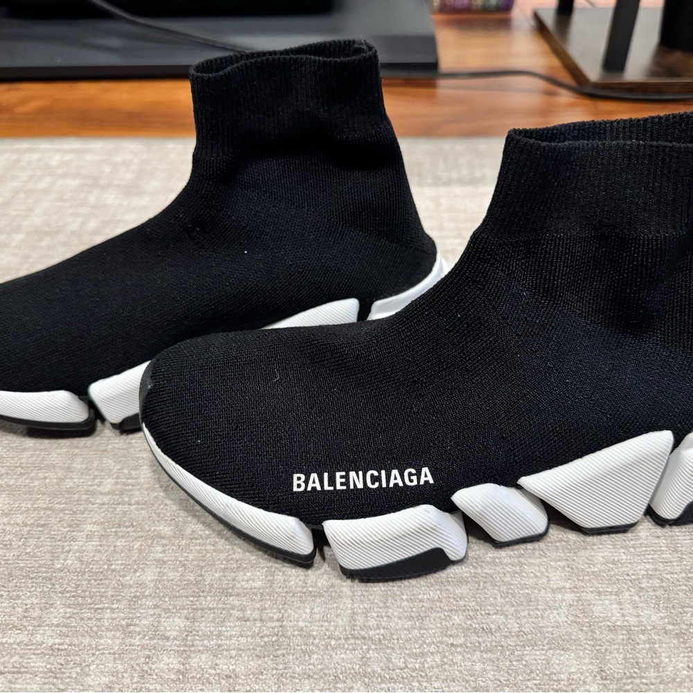 Balenciaga Monochrome Knit Sneakers